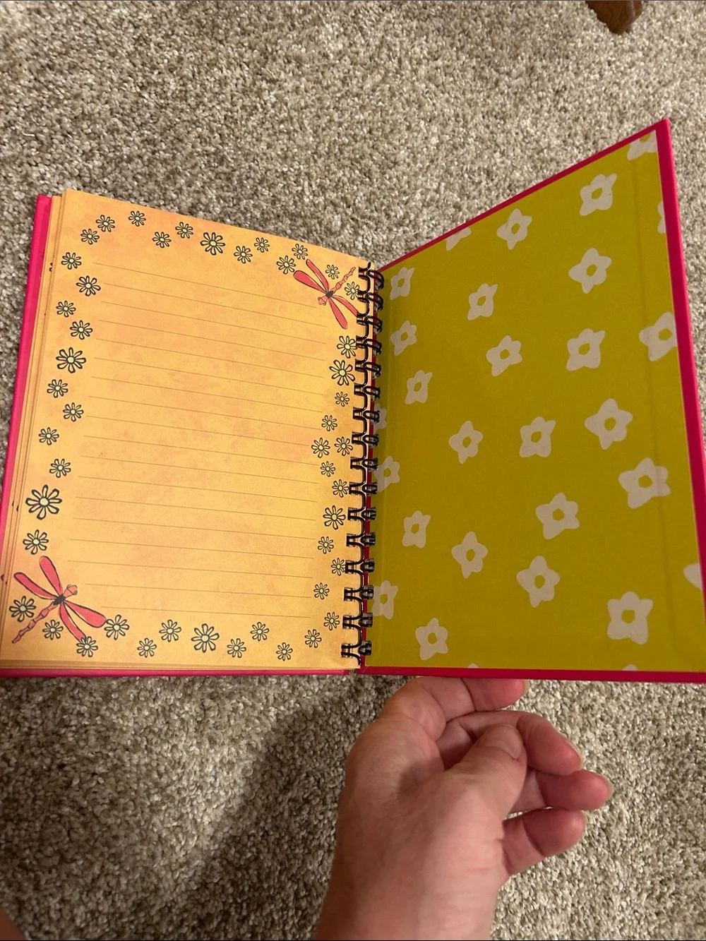 Vintage Children’s Dragonfly journal, sturdy spiral bound pages